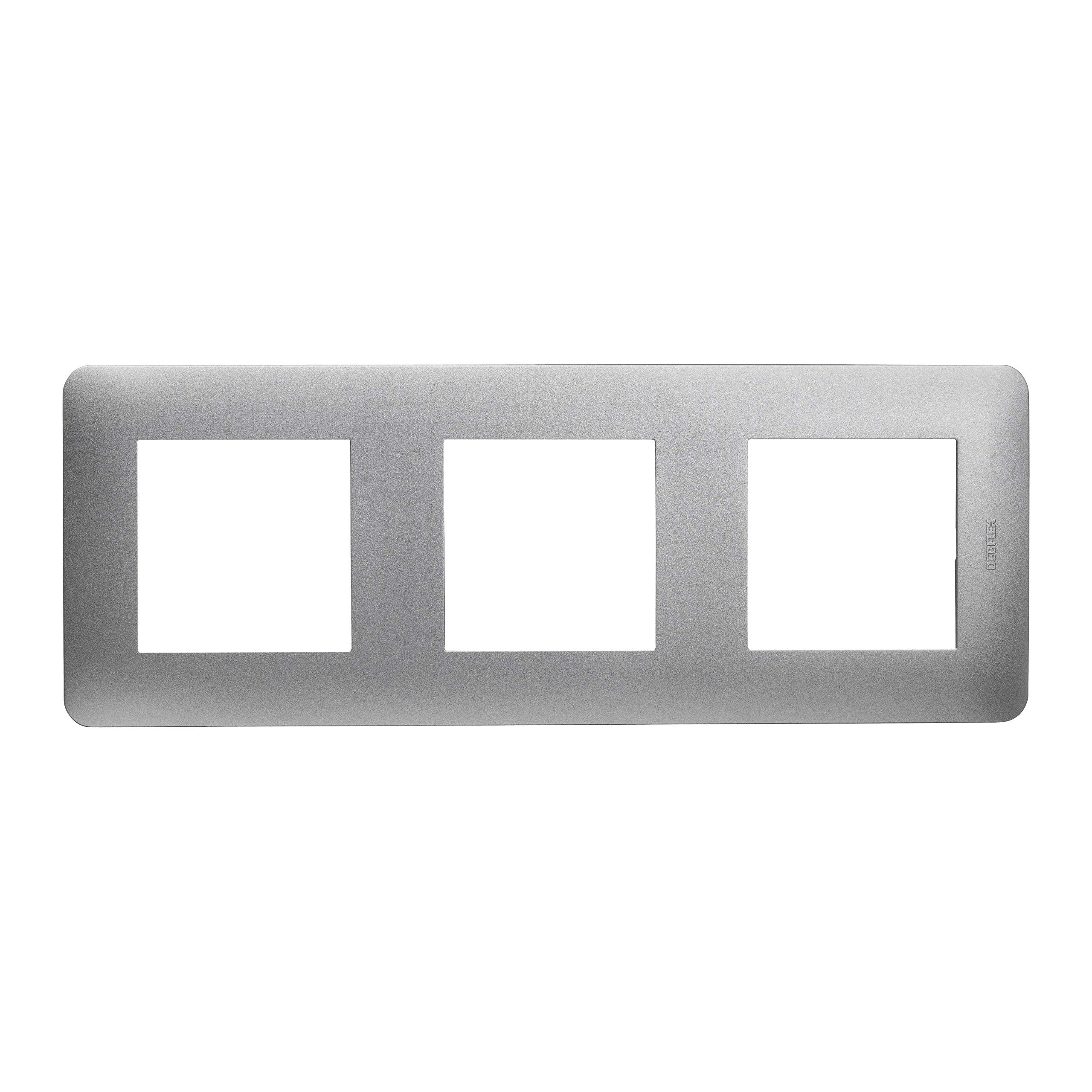 debflex-casual-plaque-triple-silver-226x85mm image 2