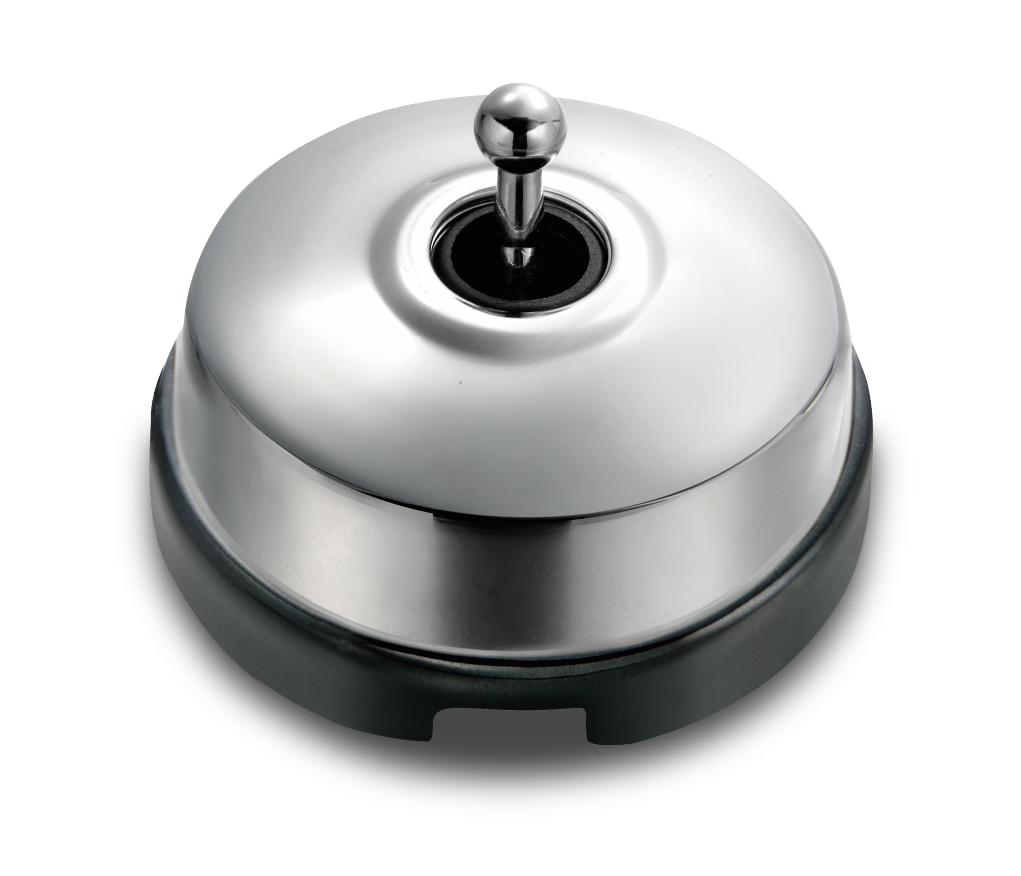 fontini-dimbler-interrupteur-va-et-vient-porcelaine-noire-coque-chrome-10a image 1