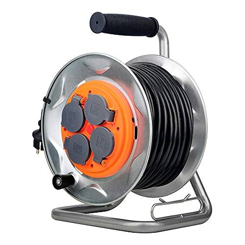 zenitech-enrouleur-de-chantier-ip44-4-prises-16a-25-m-orange image 3