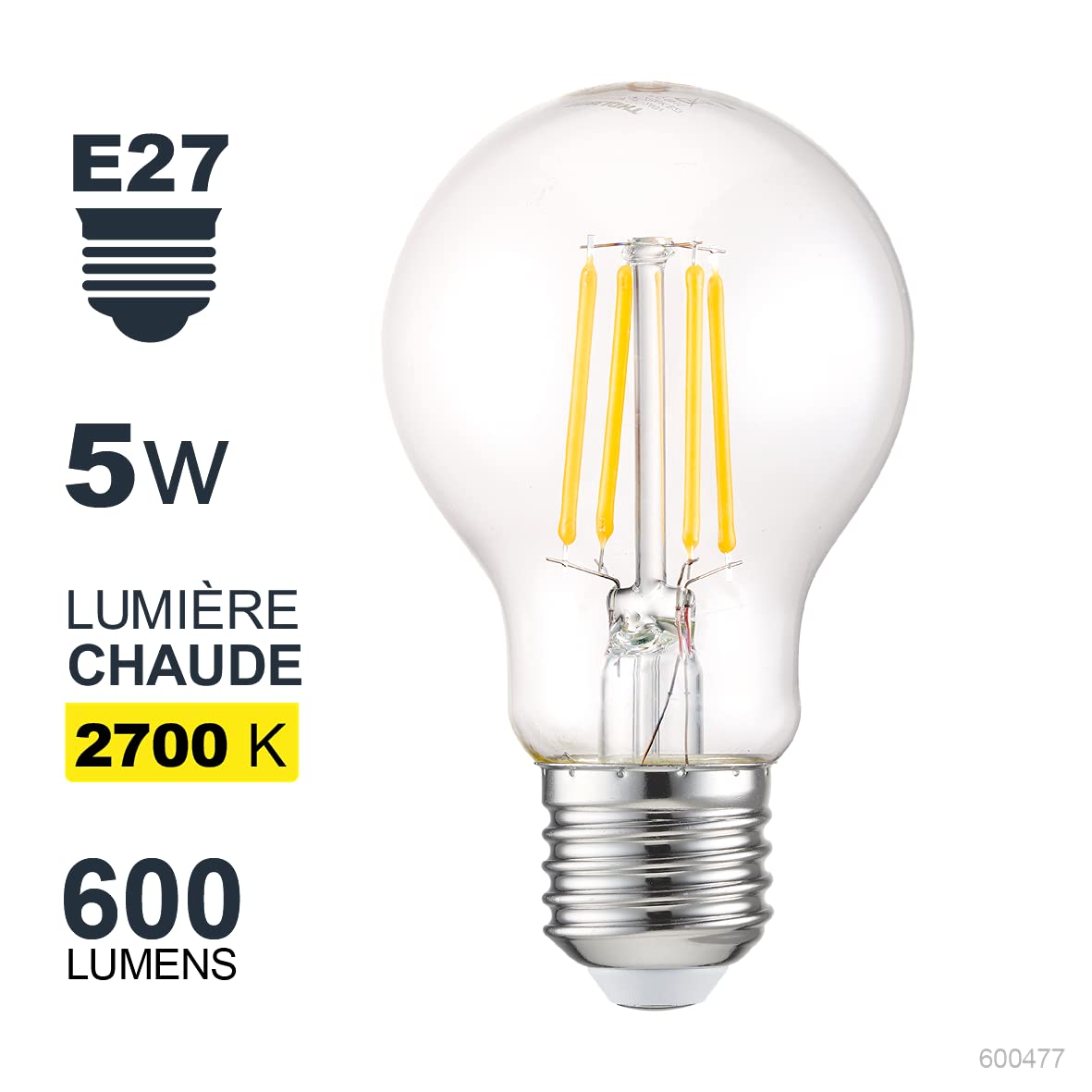 debflex-600477-ampoule-led-filament-a60-e27-5w-800-lm-2700k-transparente image 3