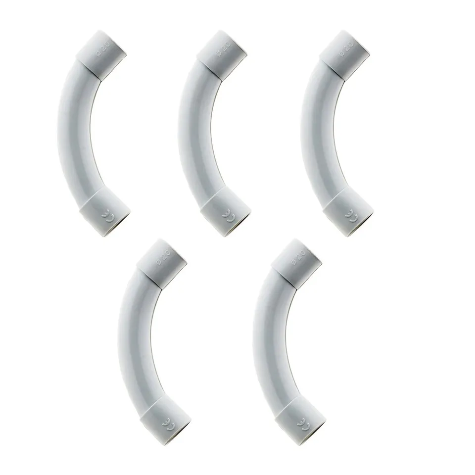 zenitech-lot-de-5-courbes-pour-tube-irl-25mm-gris image 1