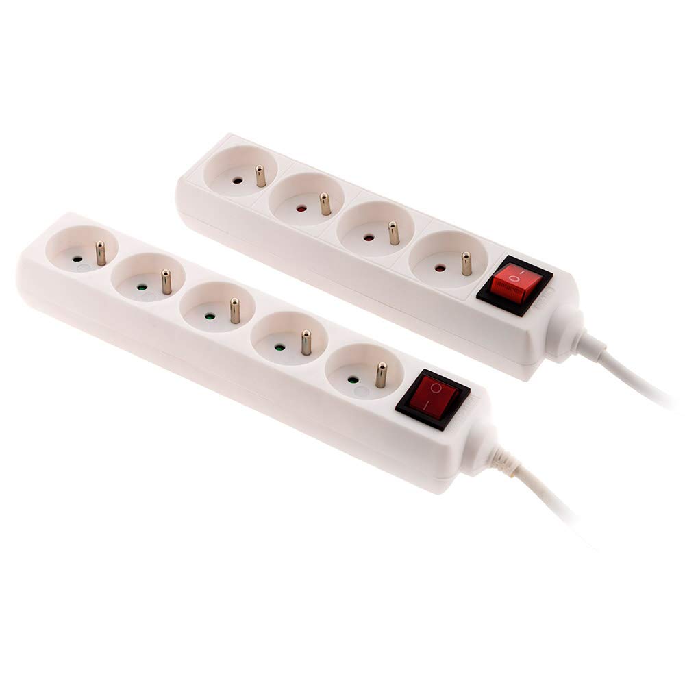 zenitech-lot-de-2-blocs-multiprise-4-prises-16a-2p-t-interrupteur-blanc image 4