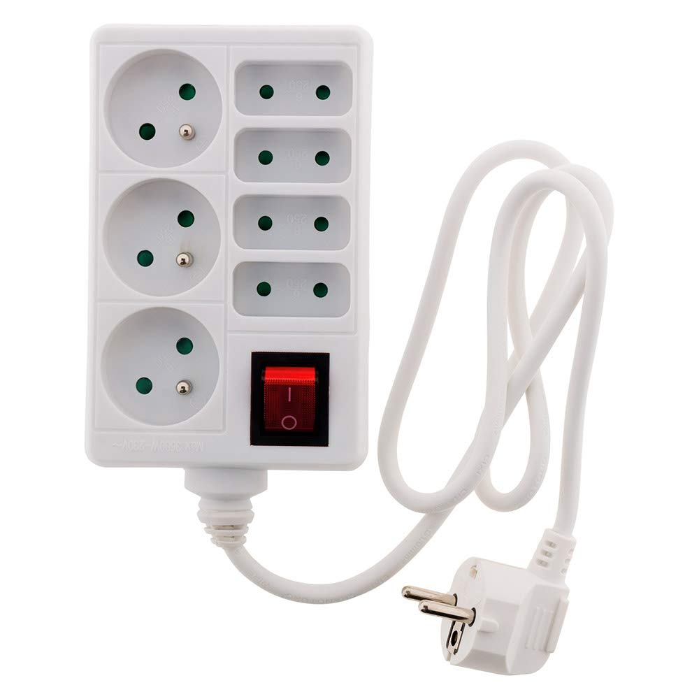 zenitech-bloc-multiprise-4x6a-3x16a-blanc-1m image 4