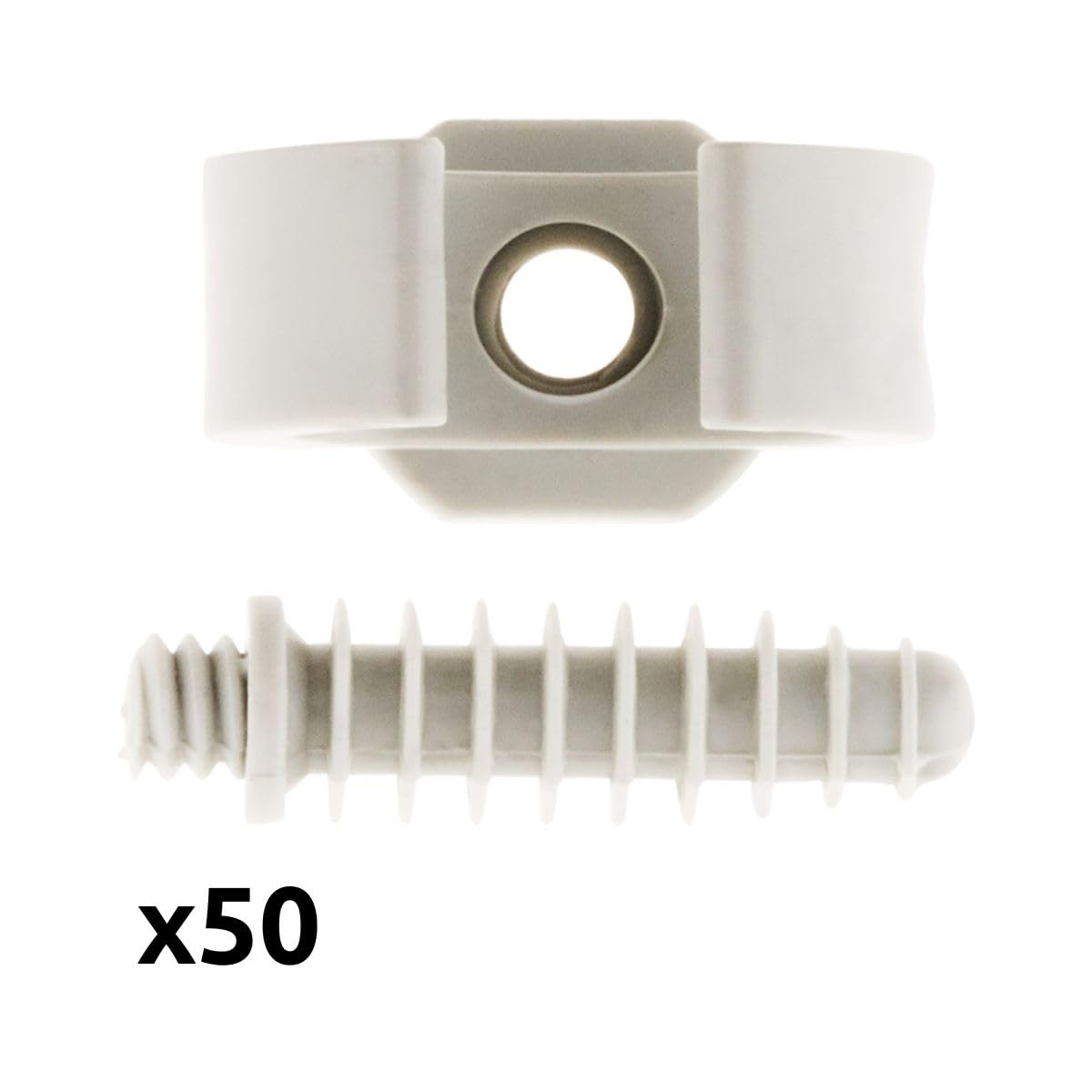 zenitech-lot-de-50-clips-avec-chevilles-16mm-gris-fixation-c-bles-et-gaines image 2