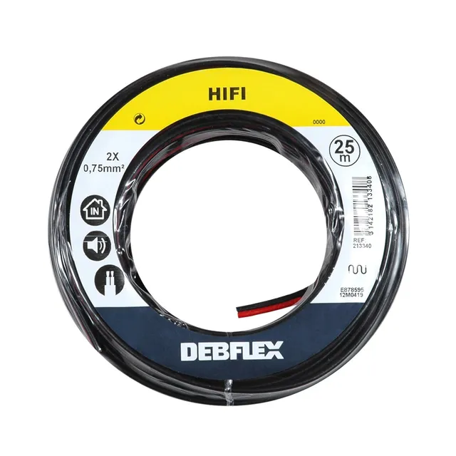 debflex-213340-bobinot-c-ble-hifi-2x0-75-mm-25m-noir-rouge image 1