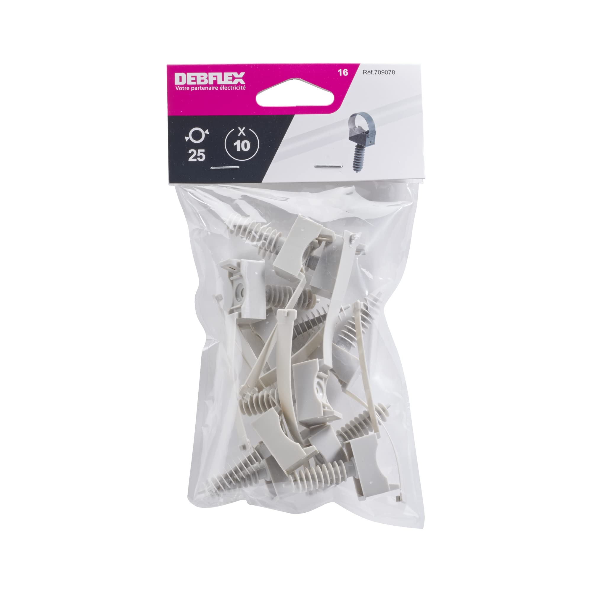 debflex-709078-fixation-pour-tube-cheville-d25mm-gris-sachet-de-10 image 6