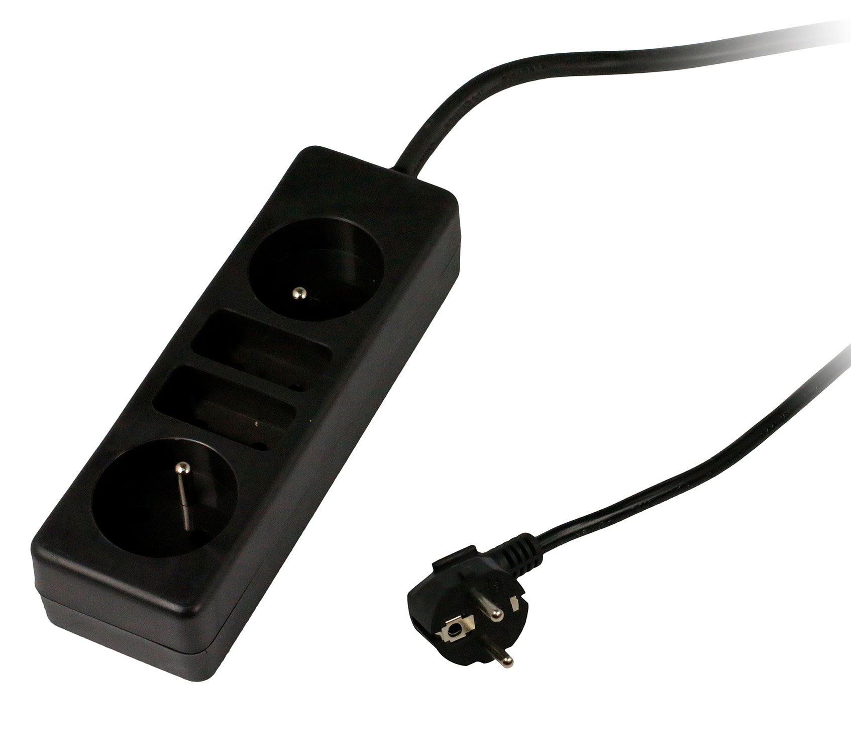 zenitech-bloc-multiprise-4-prises-2x6a-2x16a-2p-t-noir-1-5-m image 1