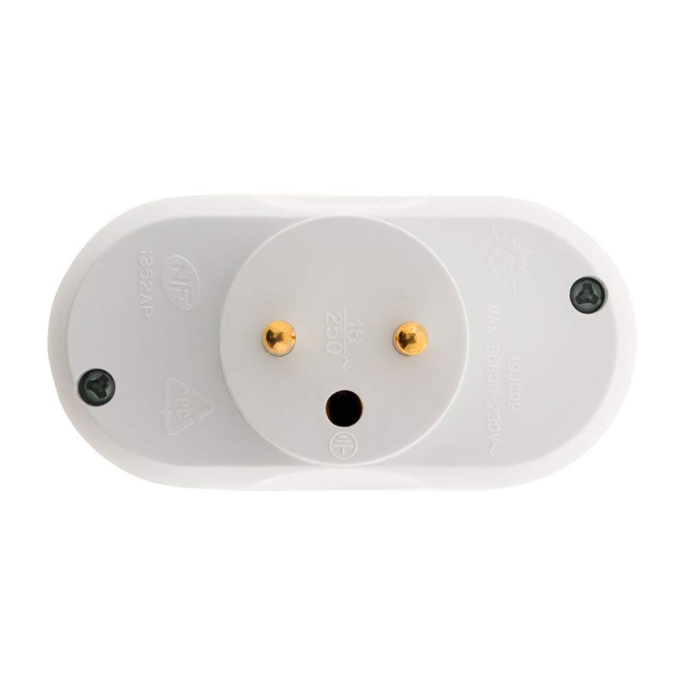 zenitech-multiprise-biplite-fa-ade-16a-blanc image 5