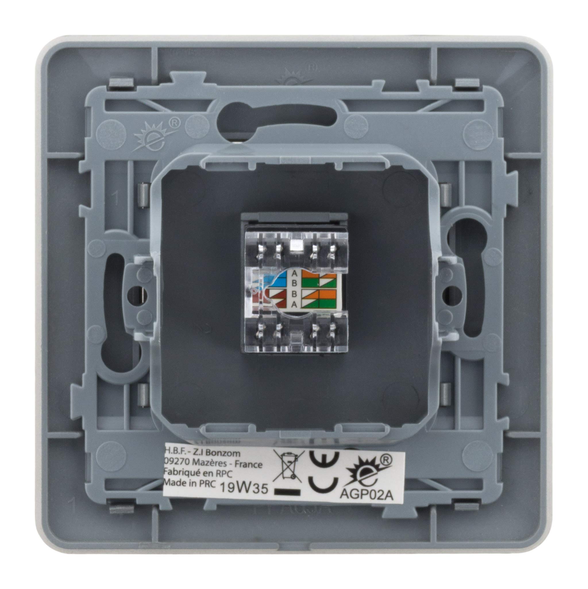 zenitech-artezo-prise-r-seau-rj45-cat6-titanium image 4