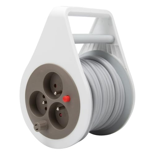 zenitech-mini-enrouleur-design-3-prises-2p-t-7m-taupe image 7