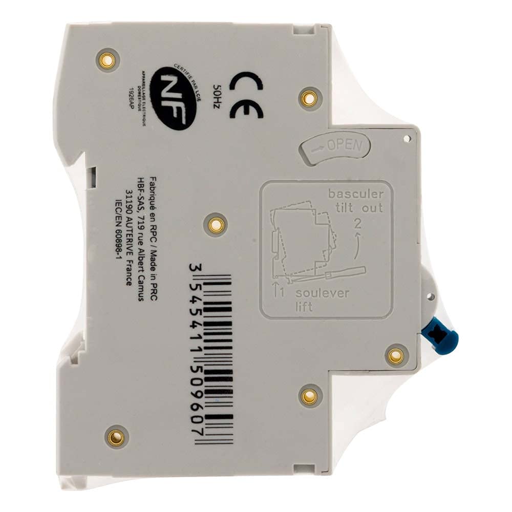 zenitech-disjoncteur-phase-neutre-10a-nf-blanc image 3