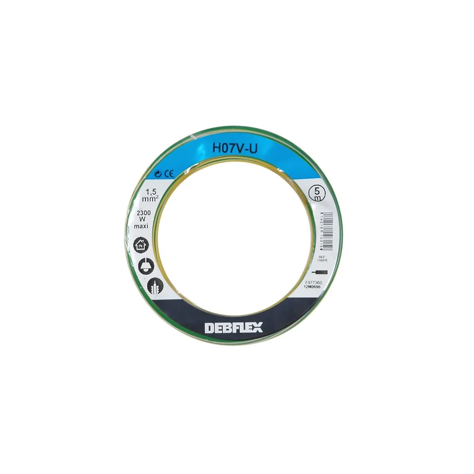 debflex-bobinot-c-ble-ho7v-u-1-5-mm-5-m-tres-jaune-vert image 1