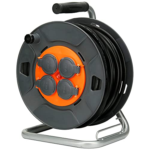 zenitech-enrouleur-de-chantier-ip44-4-prises-16a-40m-orange image 3