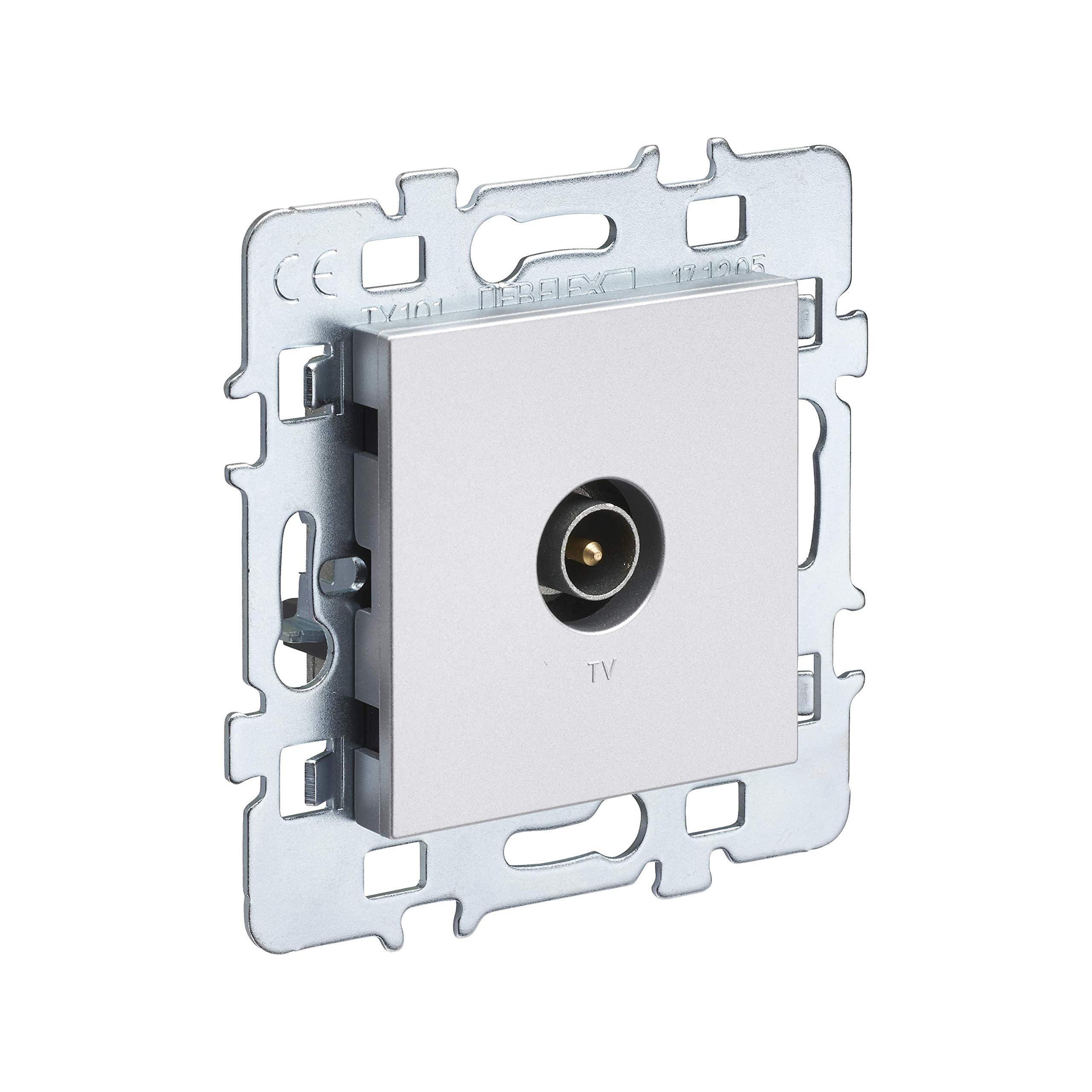 debflex-casual-prise-tv-murale-simple-cache-alu image 1