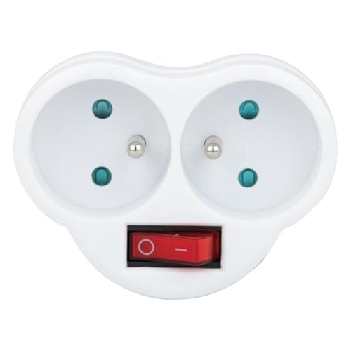 zenitech-multiprise-biplite-16a-interrupteur-fa-ade-blanc image 7