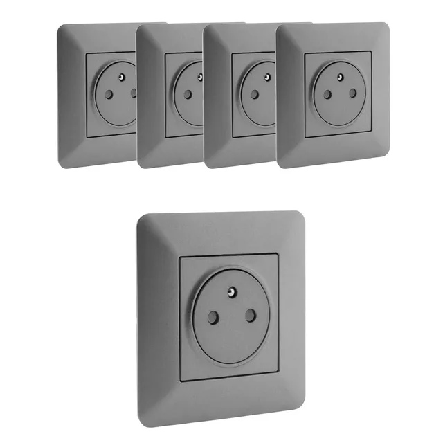 zenitech-artezo-prise-affleurante-2p-t-16a-titanium-86x86mm image 1