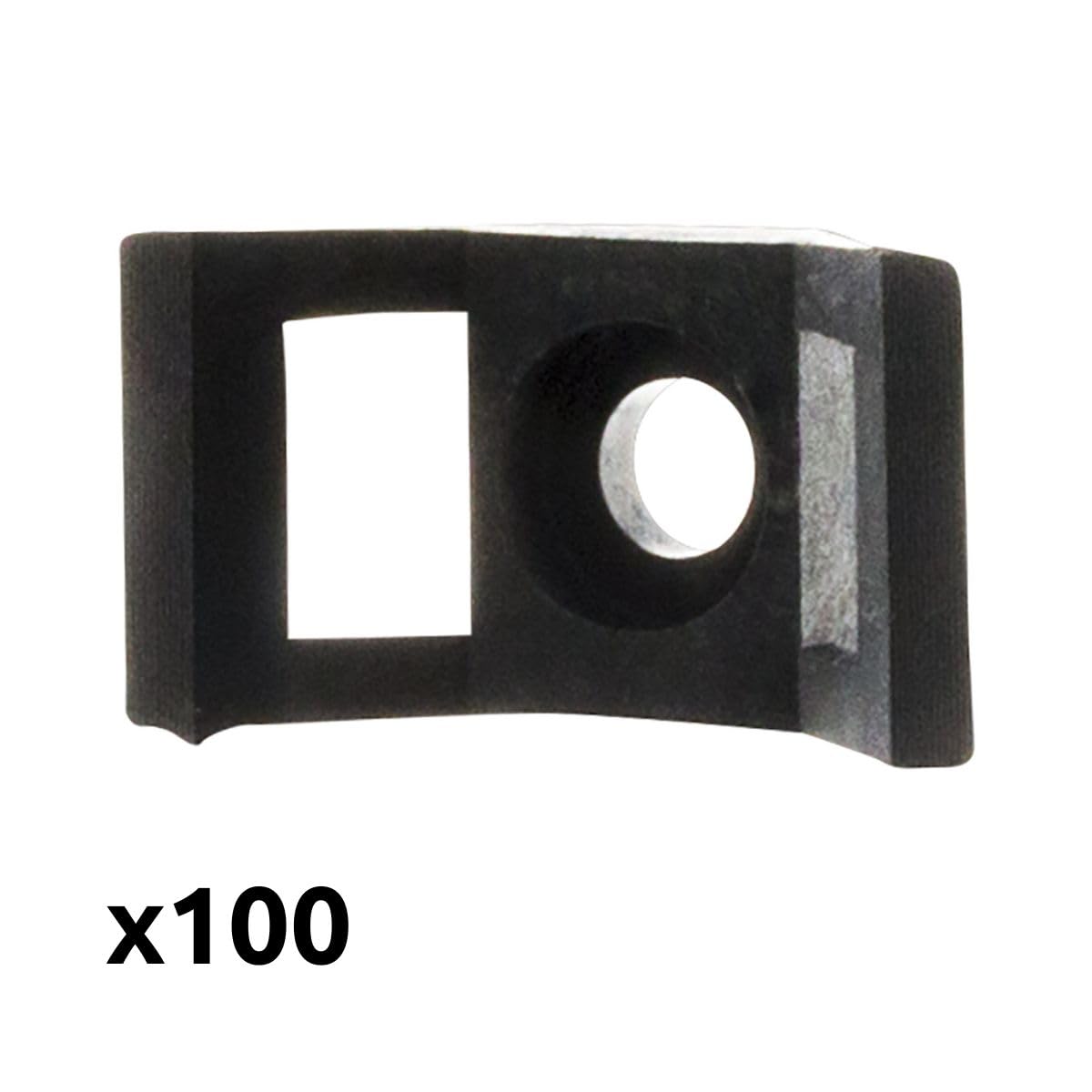 zenitech-lot-de-100-embases-visser-noires-fixation-tubes image 2