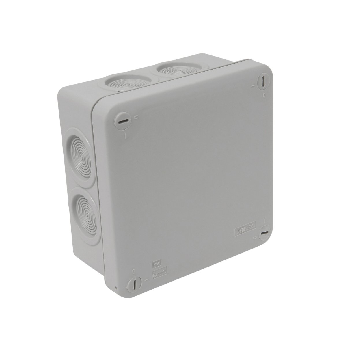 debflex-bo-te-de-d-rivation-tanche-saillie-carr-e-ip55-105x105x55mm-grise-718220 image 1
