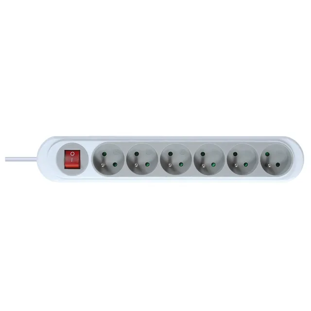 debflex-nola-multiprise-6-prises-2p-t-interrupteur-cordon-1-45m-gris-galet image 1