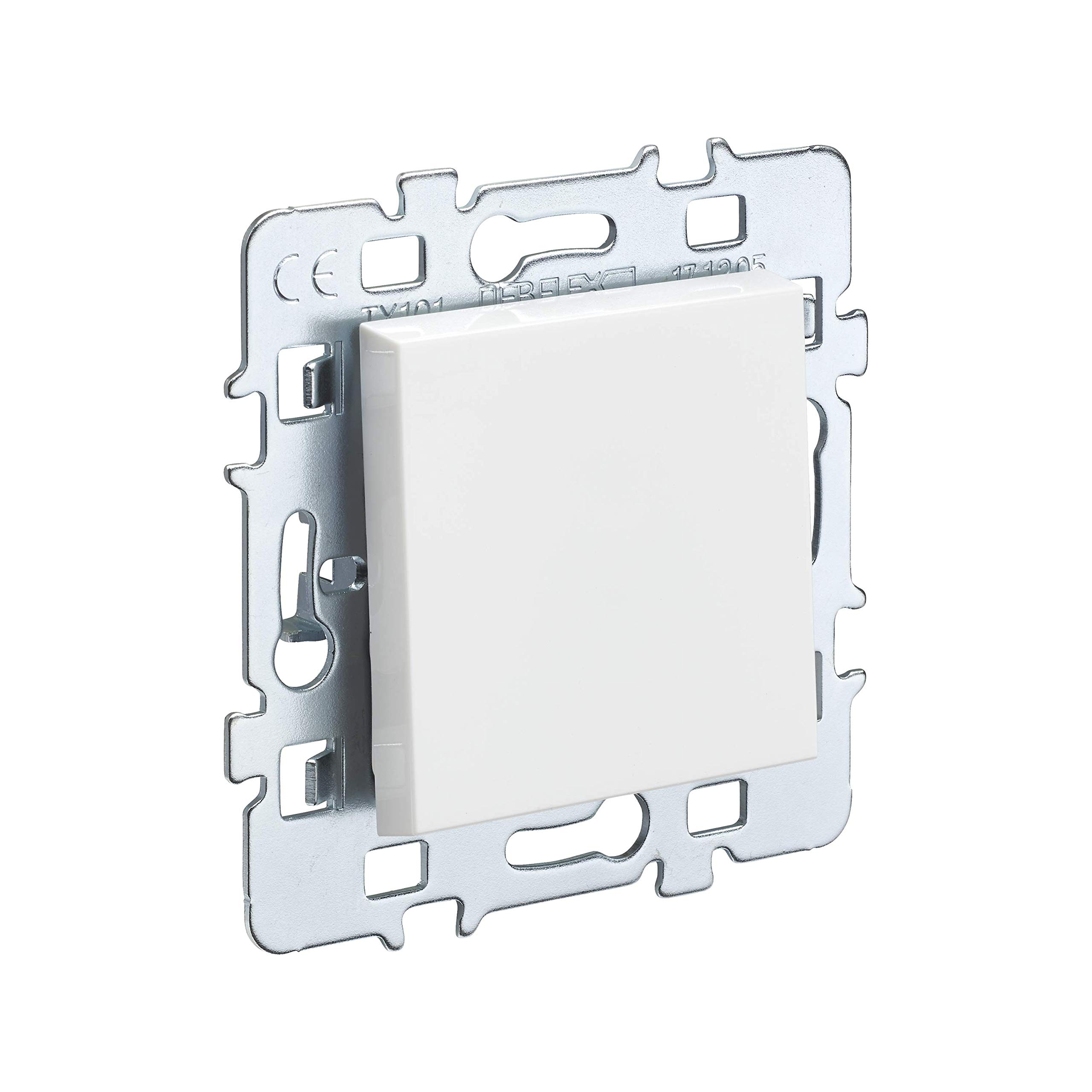 debflex-casual-m-canisme-bouton-poussoir-blanc-support-m-tal image 1