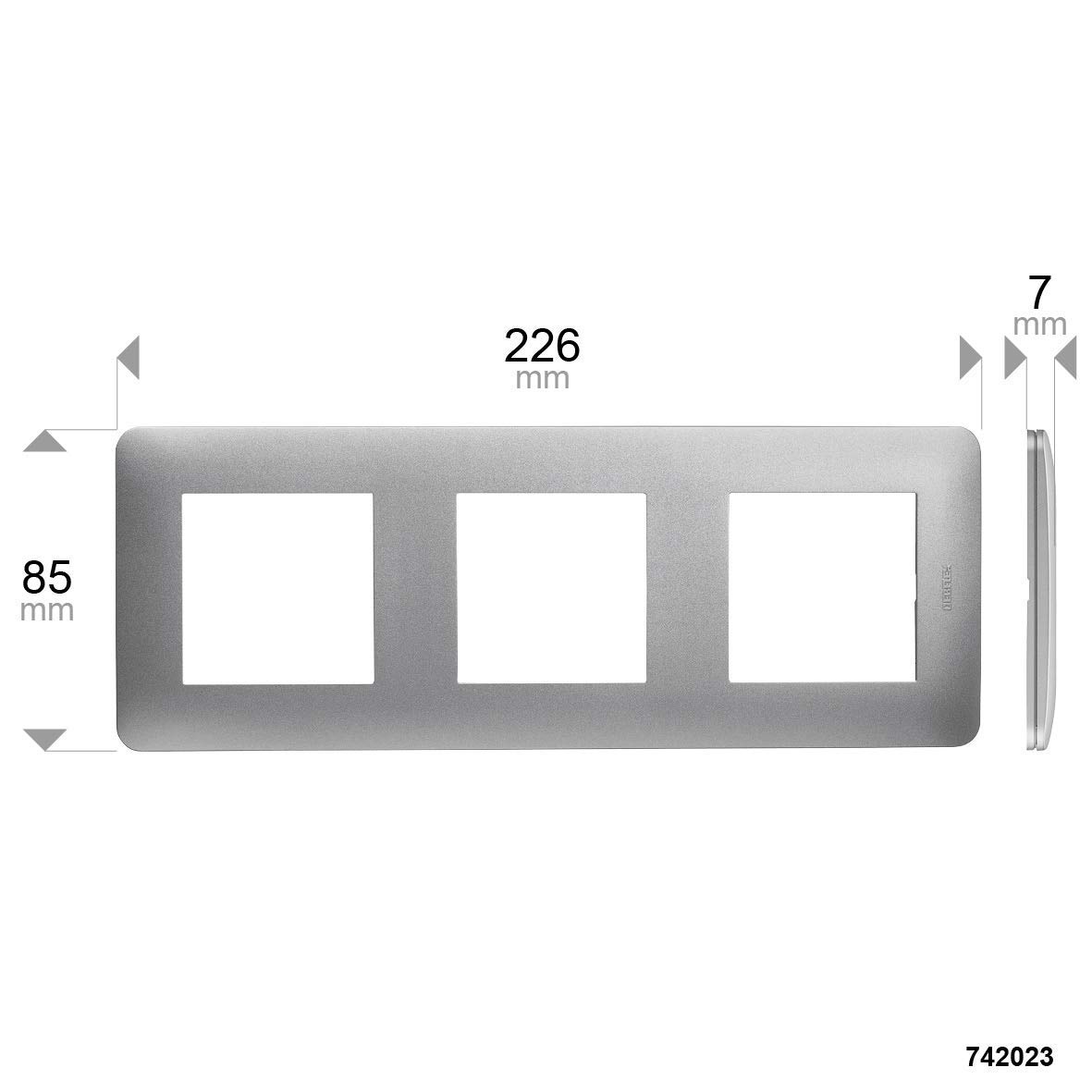debflex-casual-plaque-triple-silver-226x85mm image 5