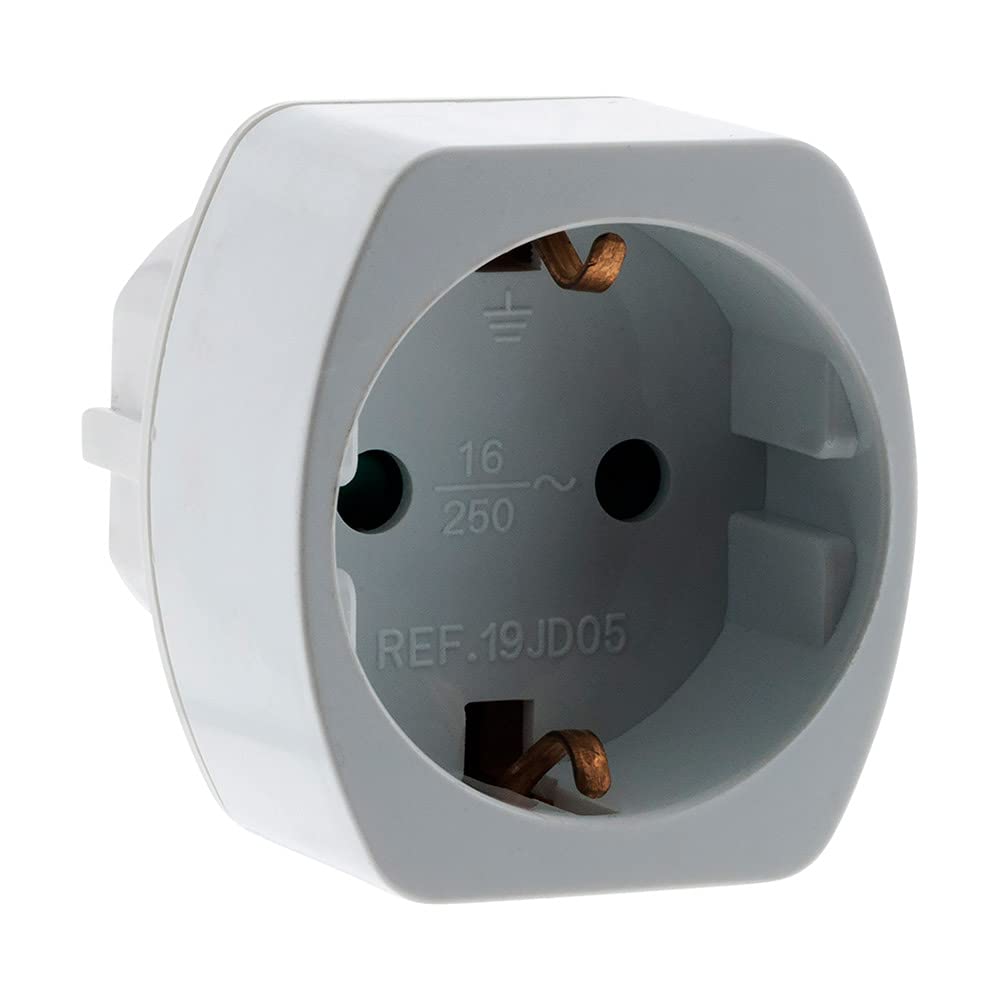 zenitech-adaptateur-lectrique-m-le-france-vers-femelle-schuko-blanc image 1