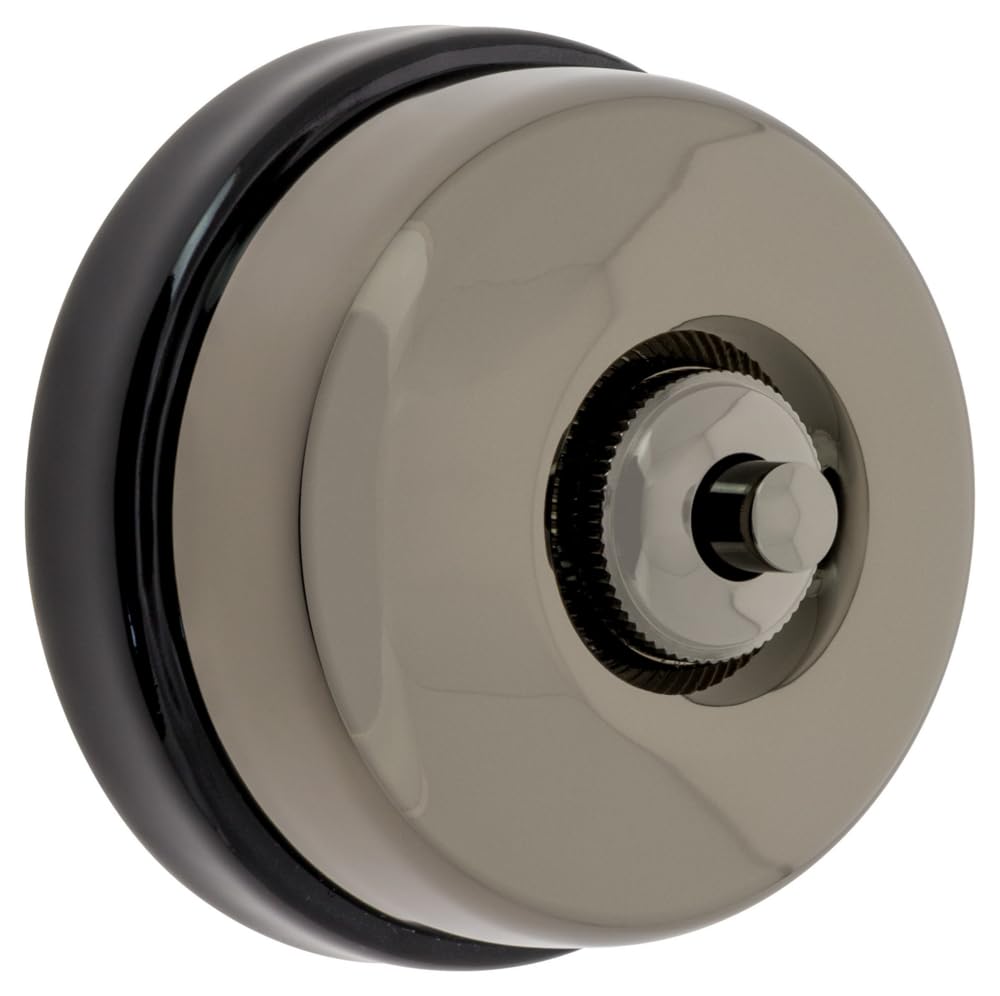 fontini-dimbler-bouton-poussoir-carillon-porcelaine-noire-coque-nickel-satin-sai image 2