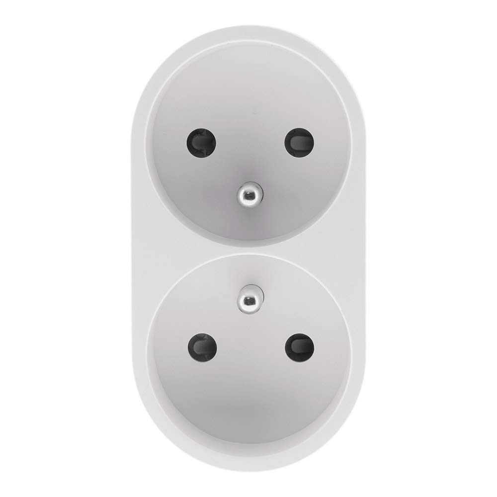 zenitech-multiprise-biplite-fa-ade-16a-blanc image 2