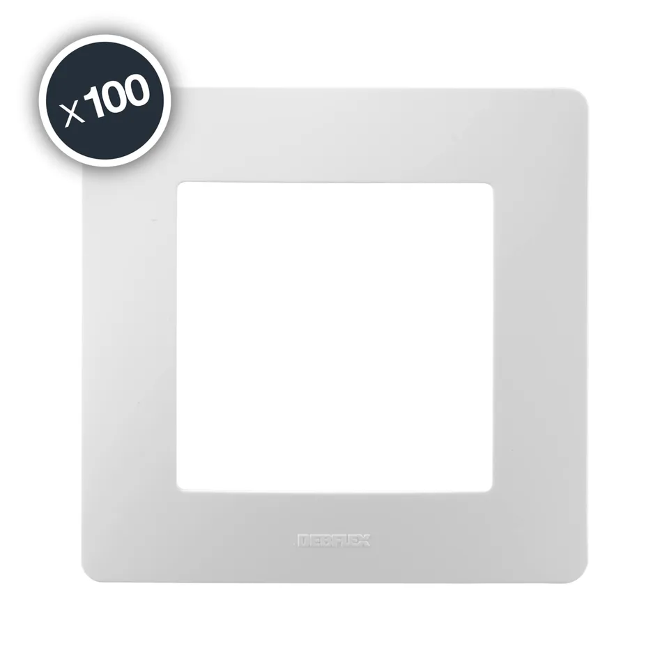 debflex-caly-801010-plaque-1-poste-blanc-bo-te-de-100 image 1