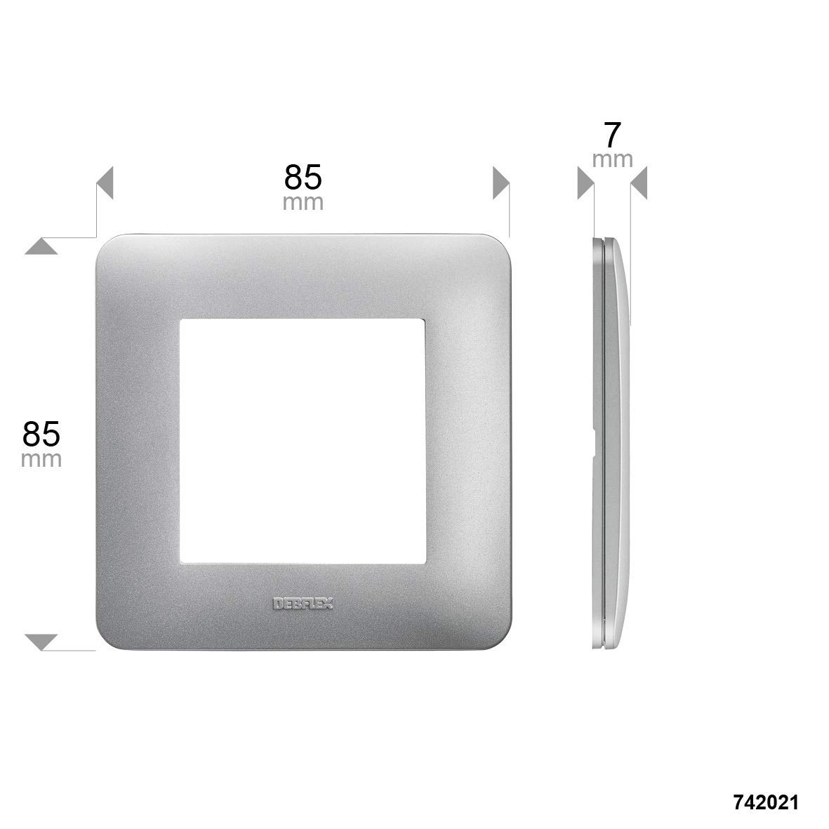 debflex-casual-plaque-de-finition-simple-85x85-mm-silver-brillant image 5