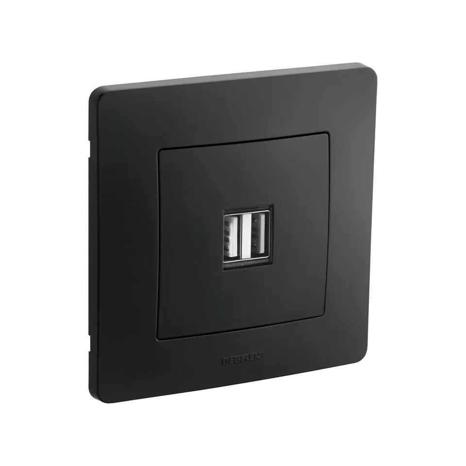 debflex-caly-749527-prise-usb-double-noir image 1