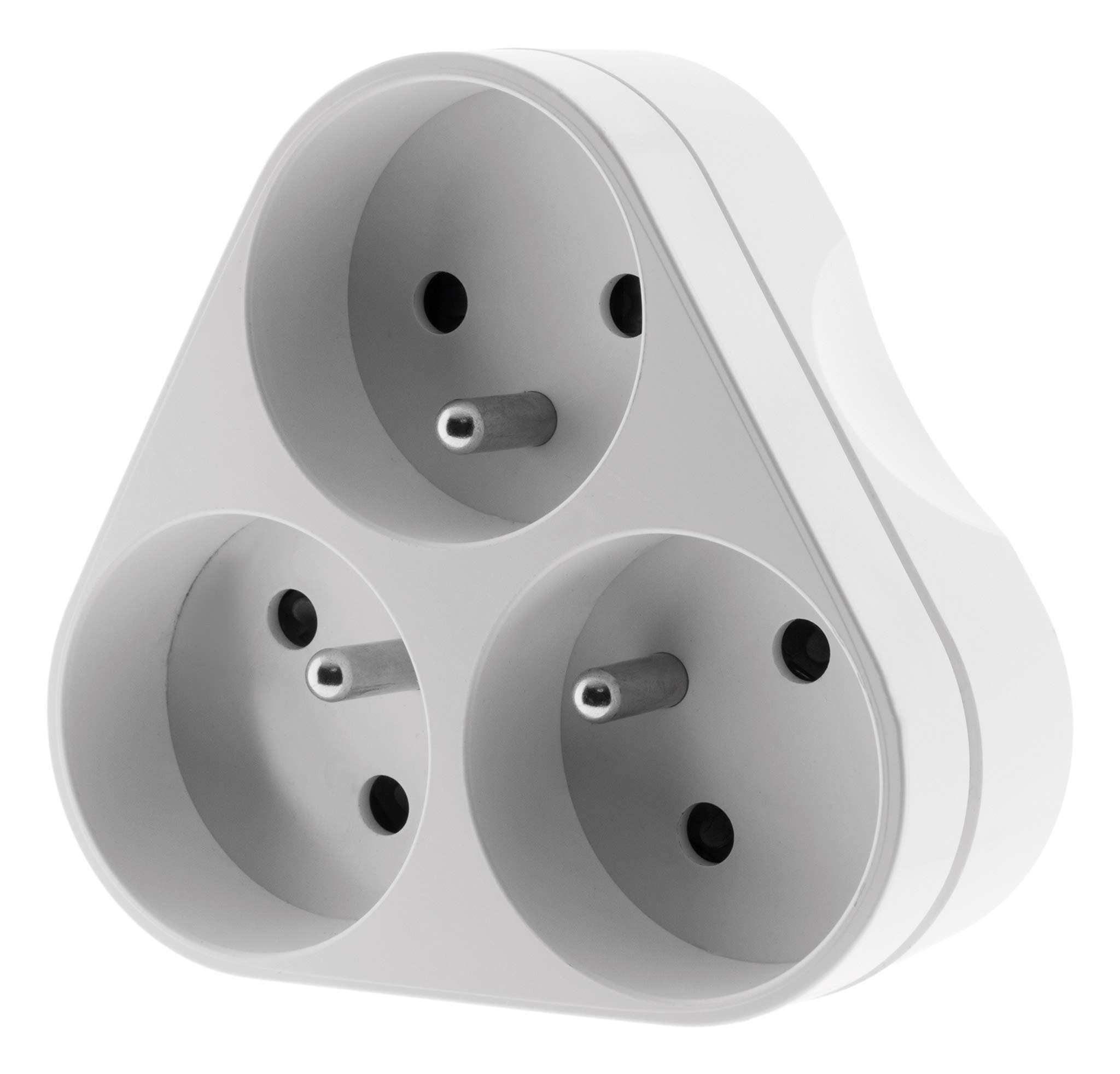 zenitech-multiprise-triplite-triangulaire-16a-blanc image 3
