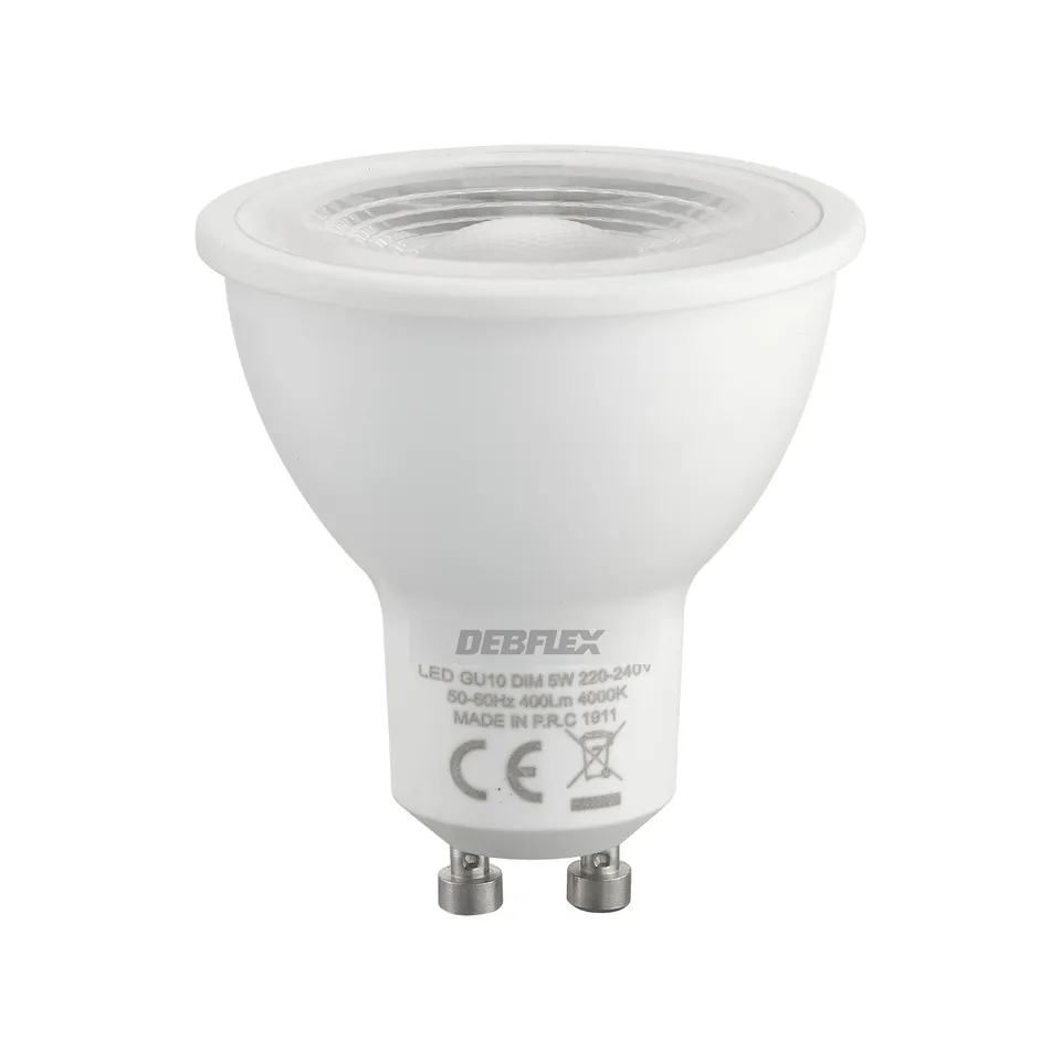 debflex-ampoule-led-cob-gu10-5w-350lm-blanc-neutre-4000k image 1