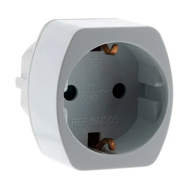 zenitech-adaptateur-lectrique-m-le-france-vers-femelle-schuko-blanc image 1
