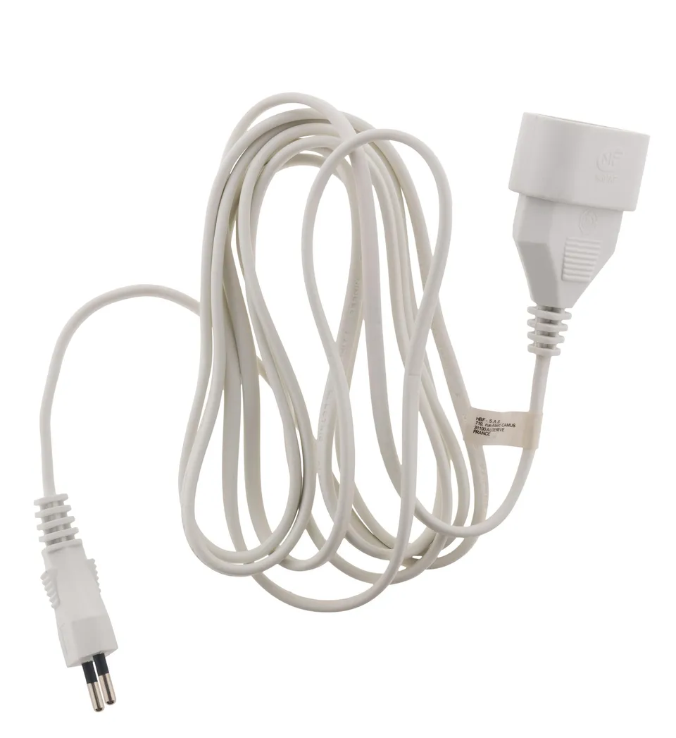 zenitech-prolongateur-ho3vvh2-f-2x0-75-blanc-5-m-prise-6a-sans-terre image 1