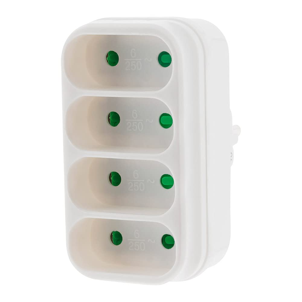 zenitech-multiprise-fa-ade-quadriplite-4-prises-4x6a-blanche-protection-surcharg image 3