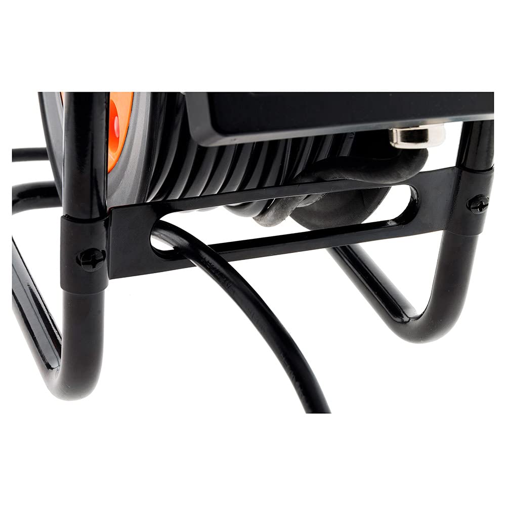 zenitech-enrouleur-lectrique-4-prises-2p-t-projecteur-led-15m-orange image 6