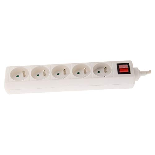 zenitech-multiprise-5-prises-16a-2p-t-interrupteur-lumineux-blanc image 6