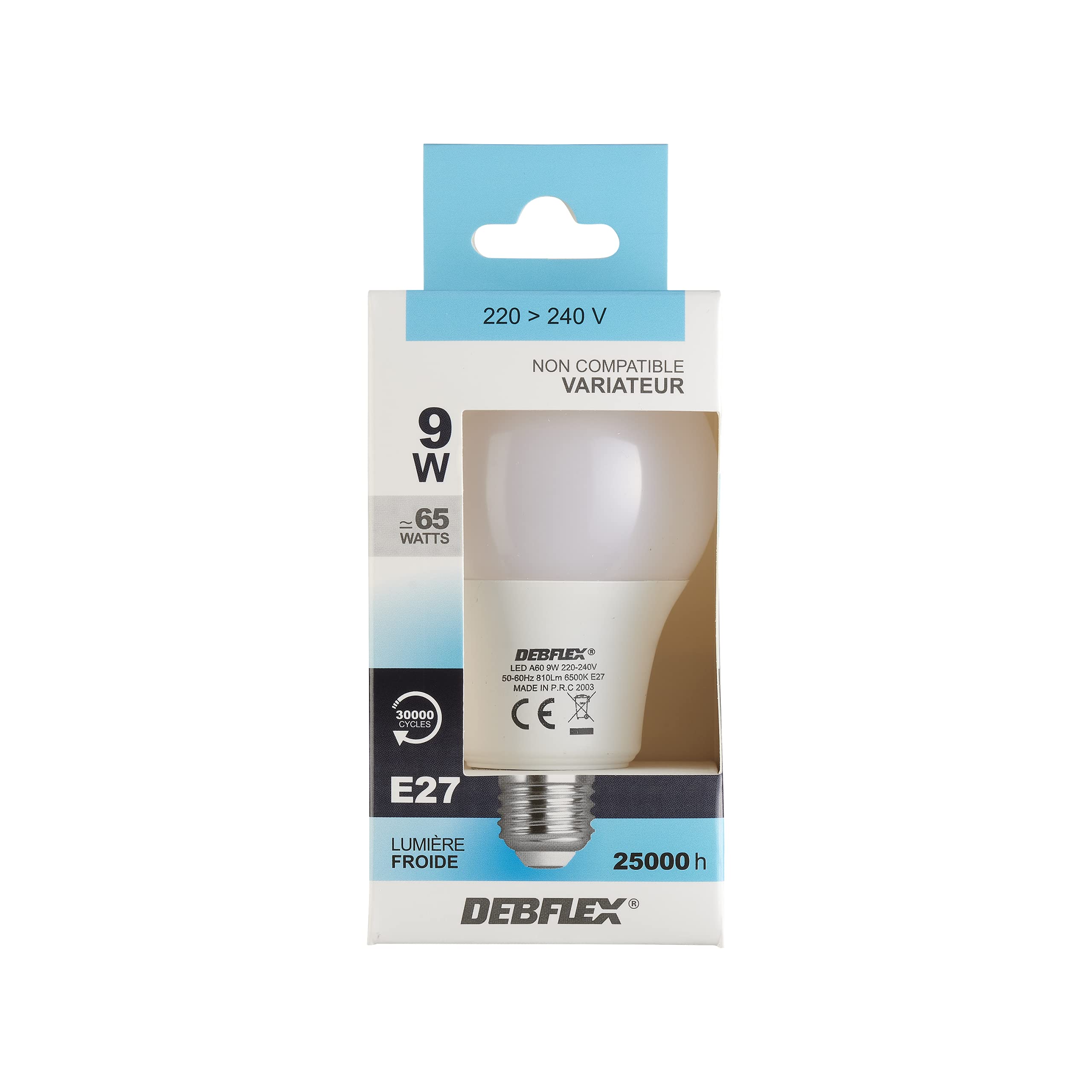 debflex-ampoule-led-9w-e27-a60-6500k-blanc-froid-810lm image 3