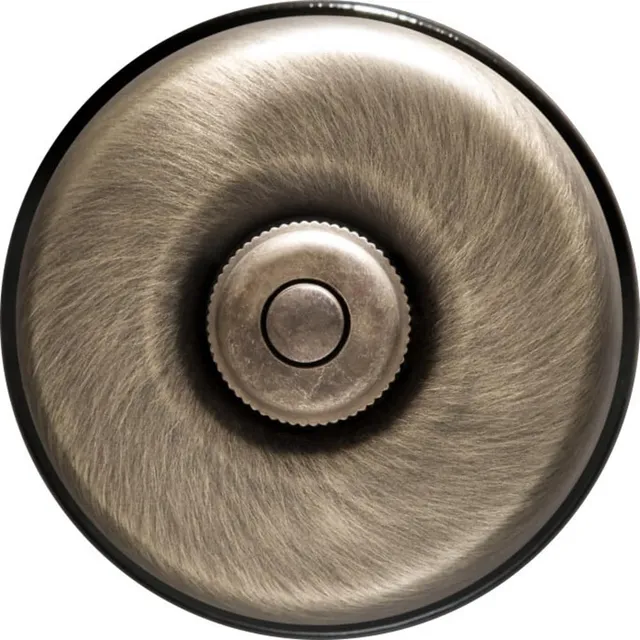 fontini-dimbler-bouton-poussoir-carillon-porcelaine-noire-coque-bronze image 1