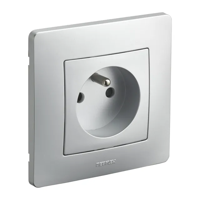 debflex-caly-749508-prise-2p-t-aluminium image 1