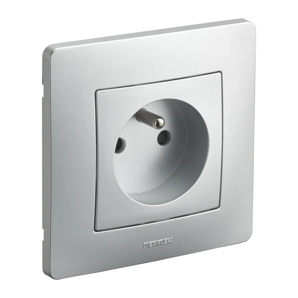 debflex-caly-749508-prise-2p-t-aluminium image 1