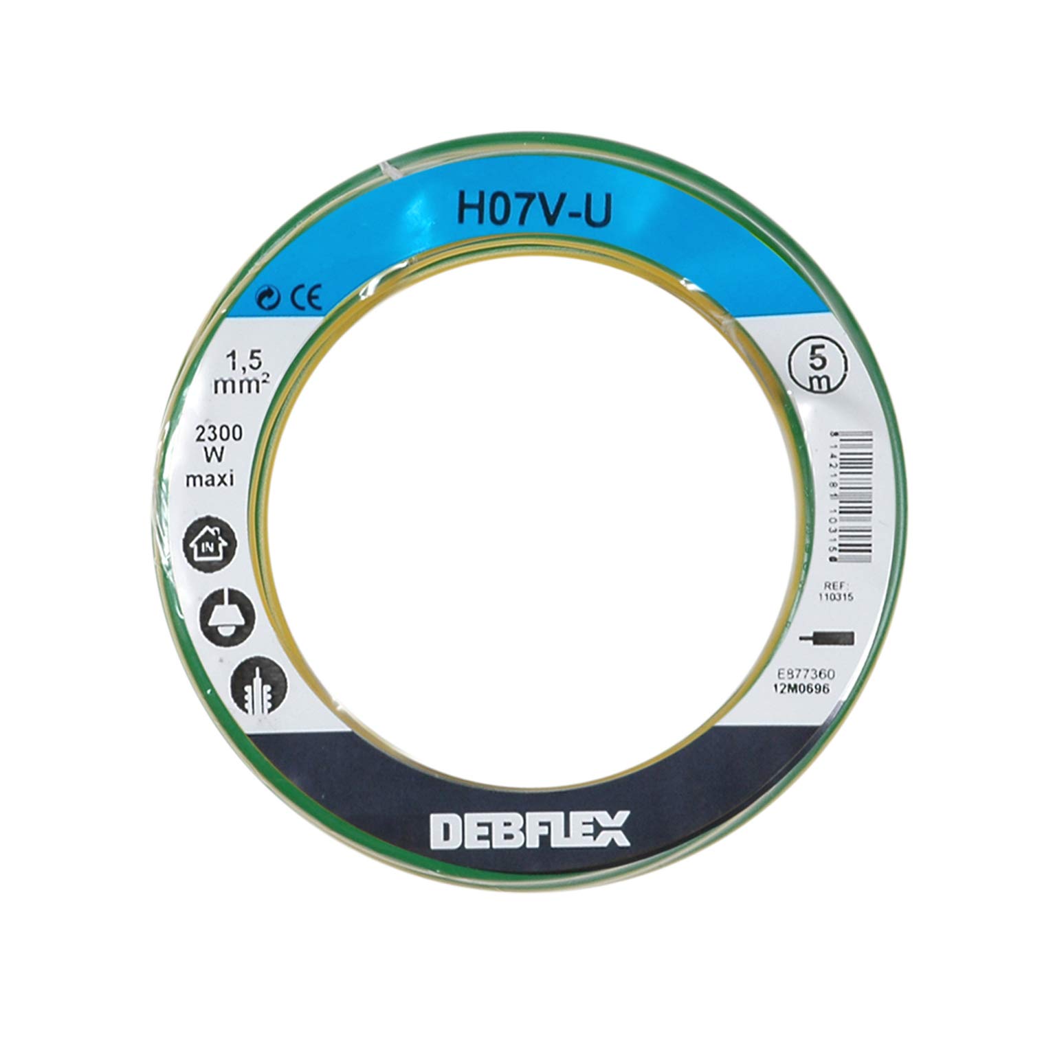 debflex-bobinot-c-ble-ho7v-u-1-5-mm-5-m-tres-jaune-vert image 3