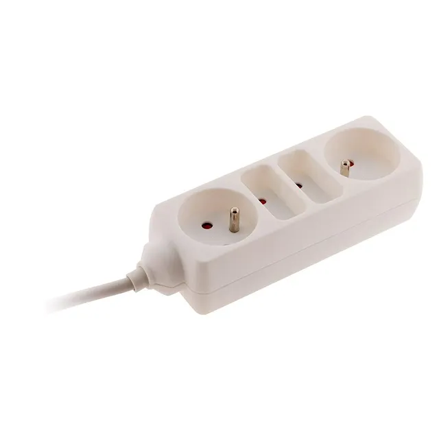 zenitech-bloc-multiprise-2x6a-2x16a-blanc-cordon-1m image 1