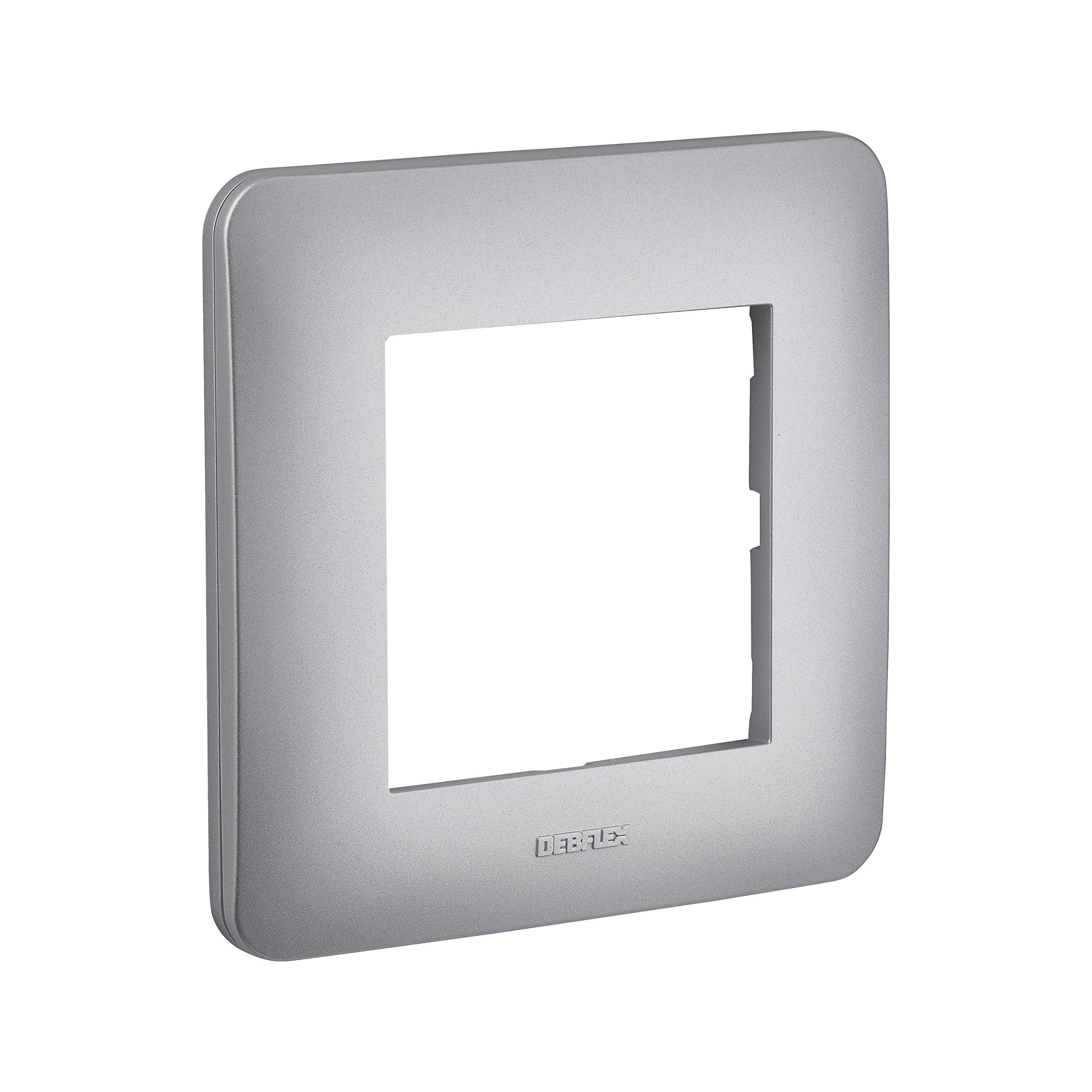 debflex-casual-plaque-de-finition-simple-85x85-mm-silver-brillant image 1