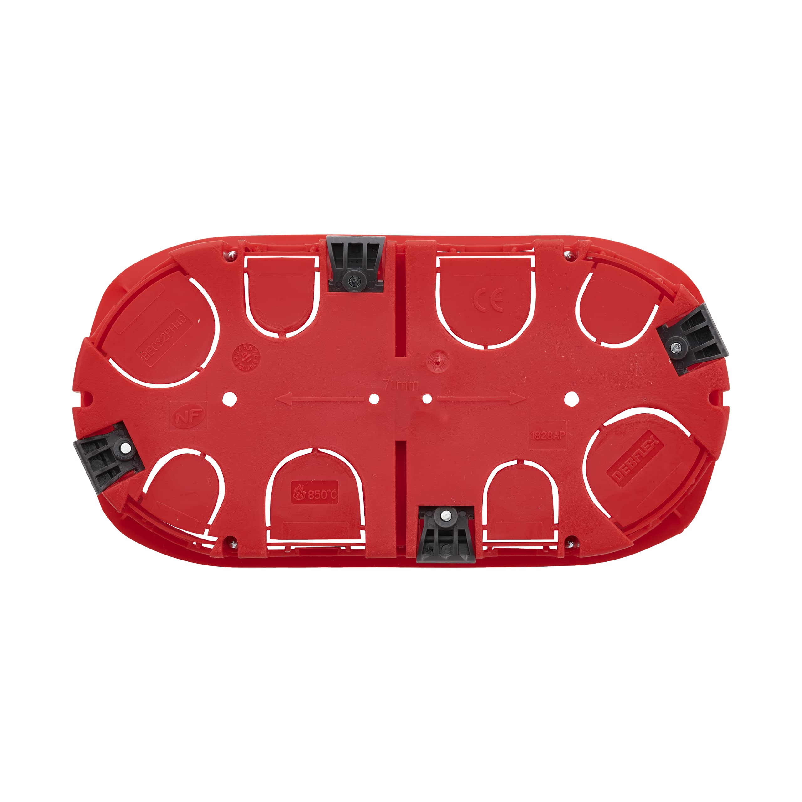 debflex-bo-te-de-d-rivation-2-postes-diam-67mm-h-40mm-rouge image 3
