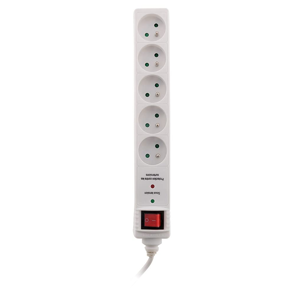 zenitech-bloc-5x16a-avec-interrupteur-parafoudre-parasurtenseur-blanc image 2