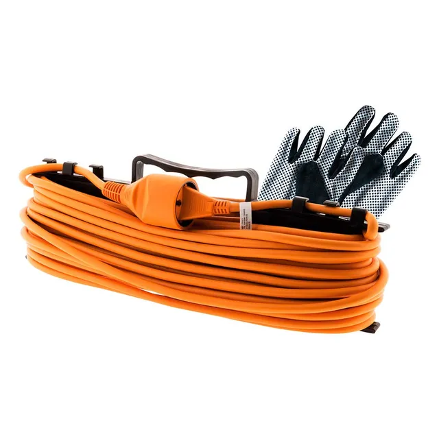 zenitech-prolongateur-jardin-2x1-5mm-25m-orange-avec-range-c-ble image 1