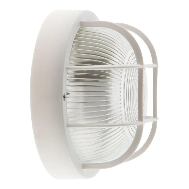 zenitech-hublot-rond-60w-avec-grille-ip44-e27-blanc-classe-ii image 1