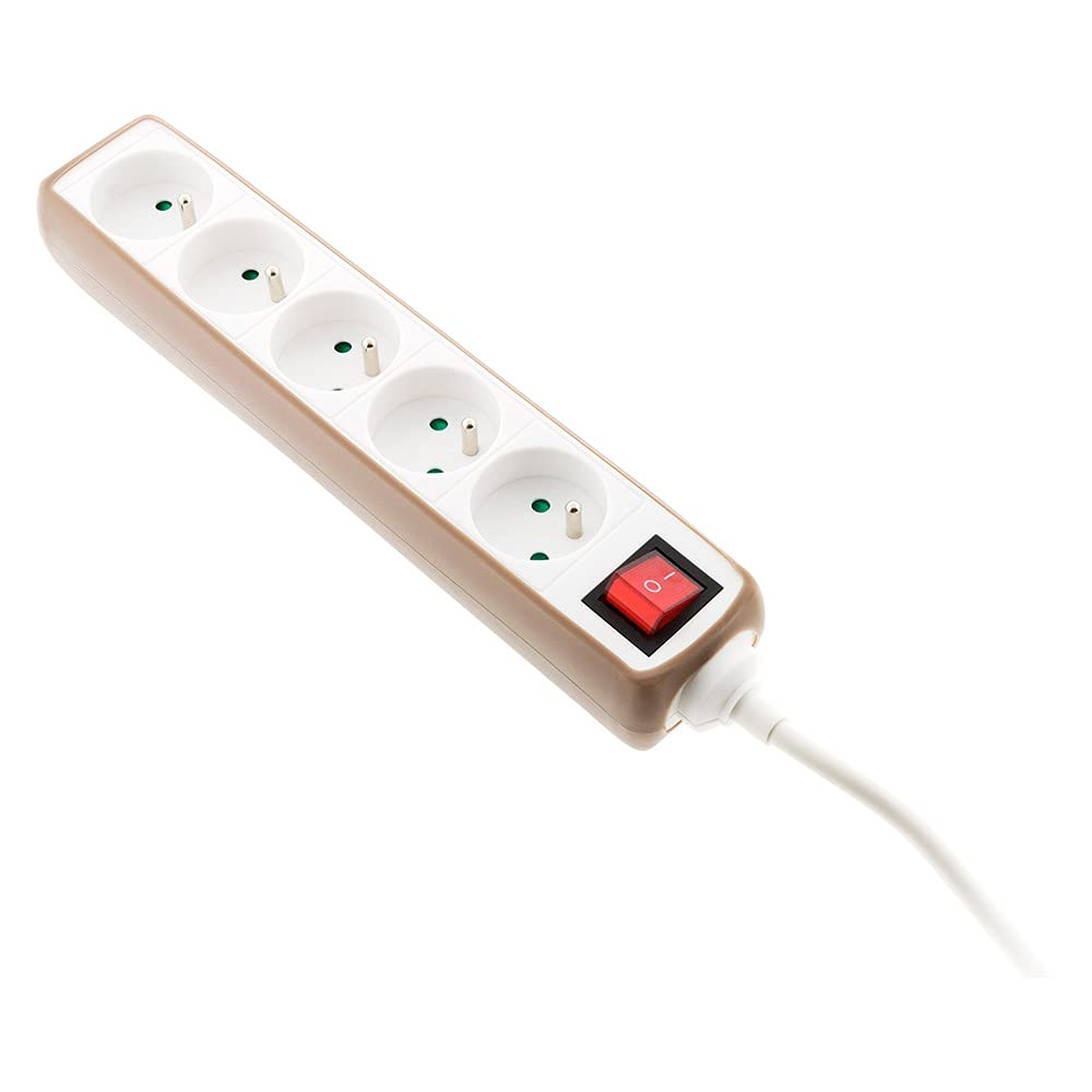zenitech-multiprise-5-prises-16a-2p-t-avec-interrupteur-et-housse-taupe image 4